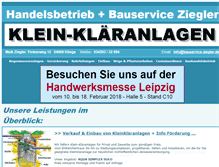 Tablet Screenshot of bauservice-ziegler.de
